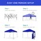 Best Choice Products 10x10ft Easy Setup Pop Up Canopy, Portable Tent w/ Side Wall, 1-Button Push, Case